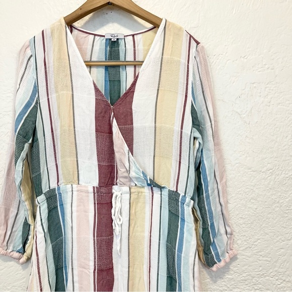Rails Anthropologie Becca Faux Wrap Dress Cusco Striped XS - Picture 4 of 8